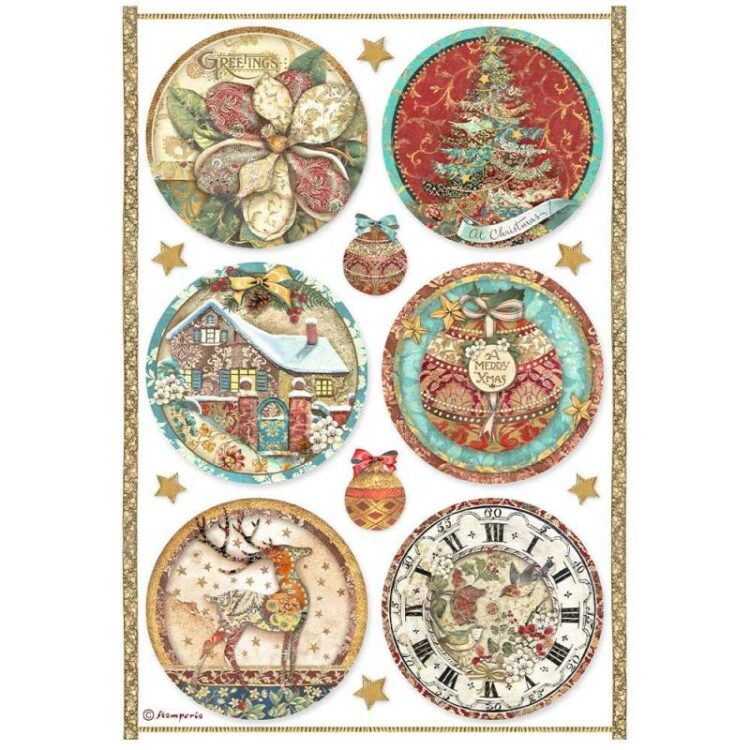 full_DFSA4795_1 STAMPERIA CHRISTMAS DECOUPAGE ΡΙΖΌΧΑΡΤΟ Α4 - DFSA4795 - Εικόνα 1