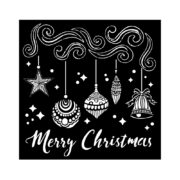 STAMPERIA CHRISTMAS MEDIA STENCIL PATTERN 18X18 CM KSTDQ-88