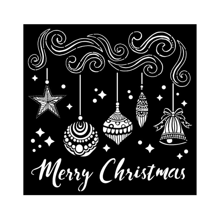 full_KSTQ88_1 STAMPERIA CHRISTMAS MEDIA STENCIL PATTERN 18X18 CM KSTDQ-88 - Εικόνα 1