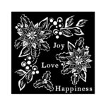 STAMPERIA CHRISTMAS MEDIA STENCIL PATTERN 18X18 CM KSTDQ-89