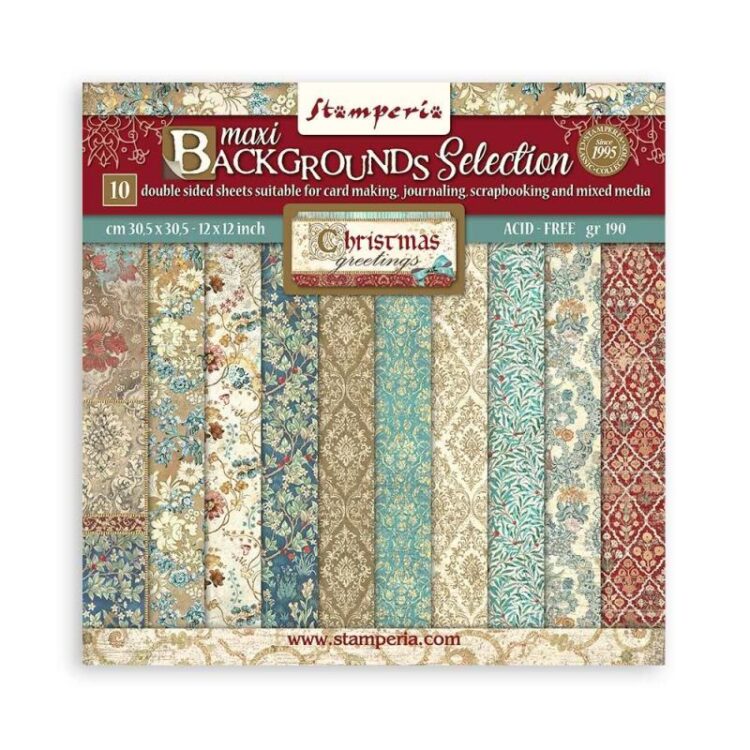 STAMPERIA CHRISTMAS DESIGNER BLOCK 30.5/30.5CM - SBBL138 - Εικόνα 1