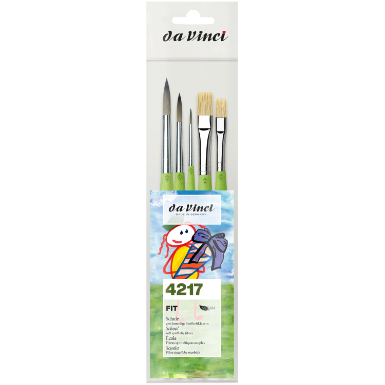 Pinselset-da-Vinci-FIT-SYNTHETICS-und-SYNTHETICS-BRISTLE-Set-4217-209803 DA VINCI ΠΙΝΕΛΙΕΣ ΣΕΤ 5 ΤΕΜΑΧΙΩΝ FIT SCHOOL 4217 - Εικόνα 1