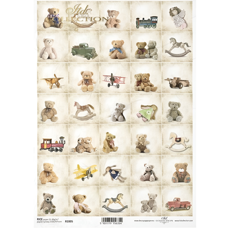 ITD COLLECTION DECOUPAGE ΡΙΖΌΧΑΡΤΟ A4 - R1805 - Εικόνα 1