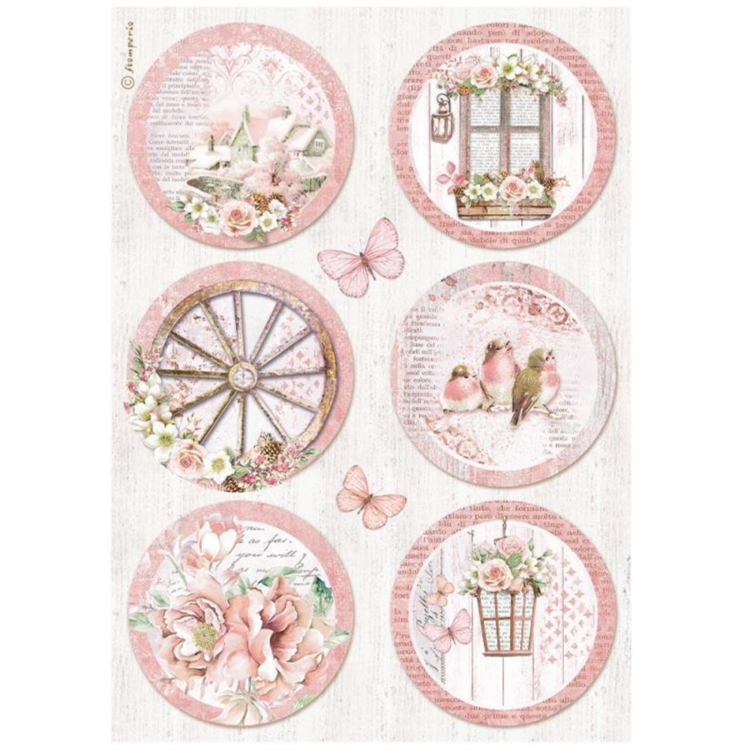 STAMPERIA ROSELAND DECOUPAGE ΡΙΖΌΧΑΡΤΟ A4 - DFSA4782 - Εικόνα 1
