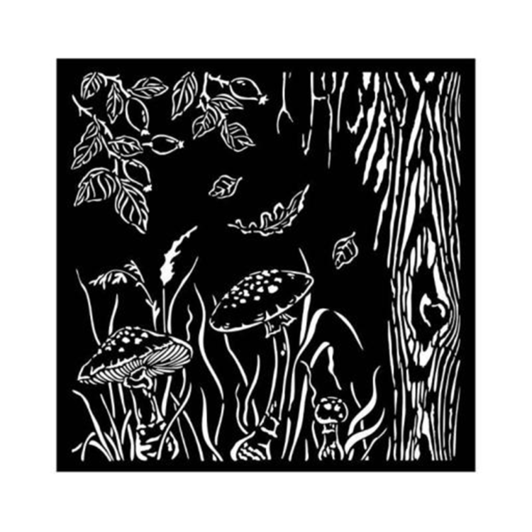 KSTDQ-92.jpg STAMPERIA WOODLAND MEDIA STENCIL PATTERN 18X18 CM KSTDQ-92 - Εικόνα 1