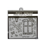 STAMPERIA BLUE LAND MEDIA STENCIL PATTERN 18X18 CM KSTDQ-94