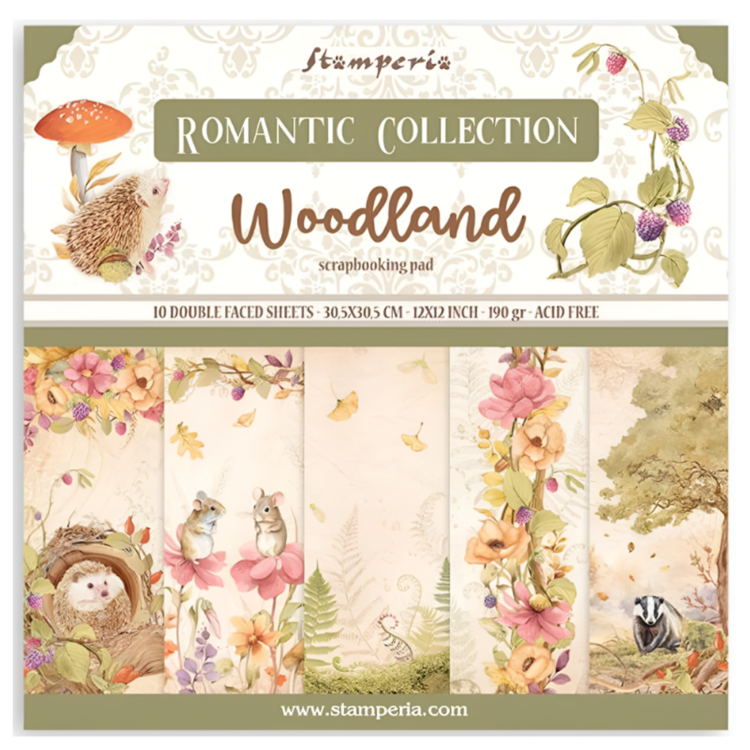 SBBL143 ΜΠΛΟΚ ΣΧΕΔΙΑΣΤΗ STAMPERIA WOODLAND 30.5/30.5 CM - SBBL143 - Εικόνα 1