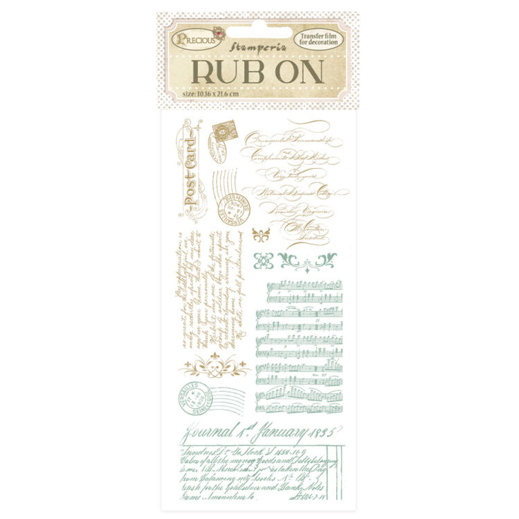 DFLRB62_1 STAMPERIA ΠΟΛΥΤΙΜΑ ΑΥΤΟΚΟΛΛΗΤΑ RUB ON 10,16/21,6CM - DFLRB62 - Εικόνα 1
