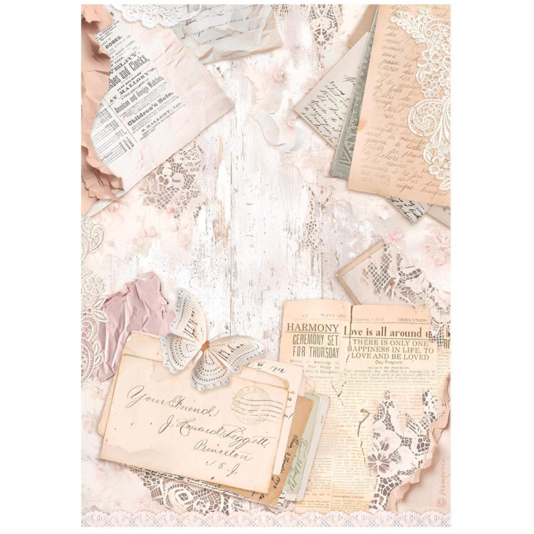 STAMPERIA ROMANCE FOREVER DECOUPAGE ΧΑΡΤΙ Α4 - DFSA4836 - Εικόνα 1
