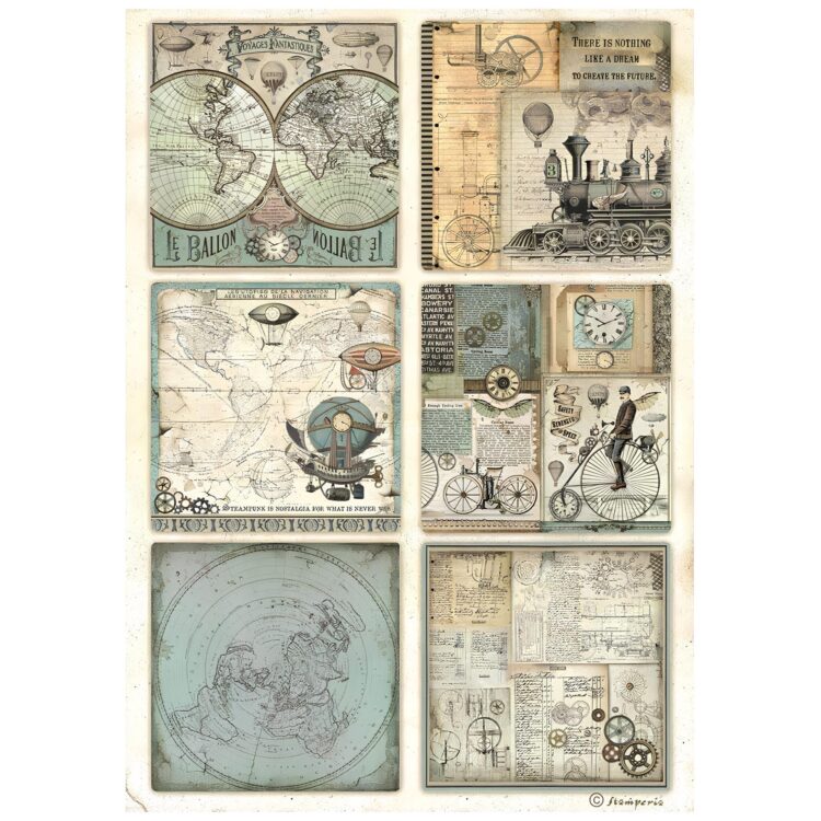 483900 STAMPERIA VOYAGES FANTASTIQUE DECOUPAGE ΧΑΡΤΊ A4 - DFSA4839 - Εικόνα 1