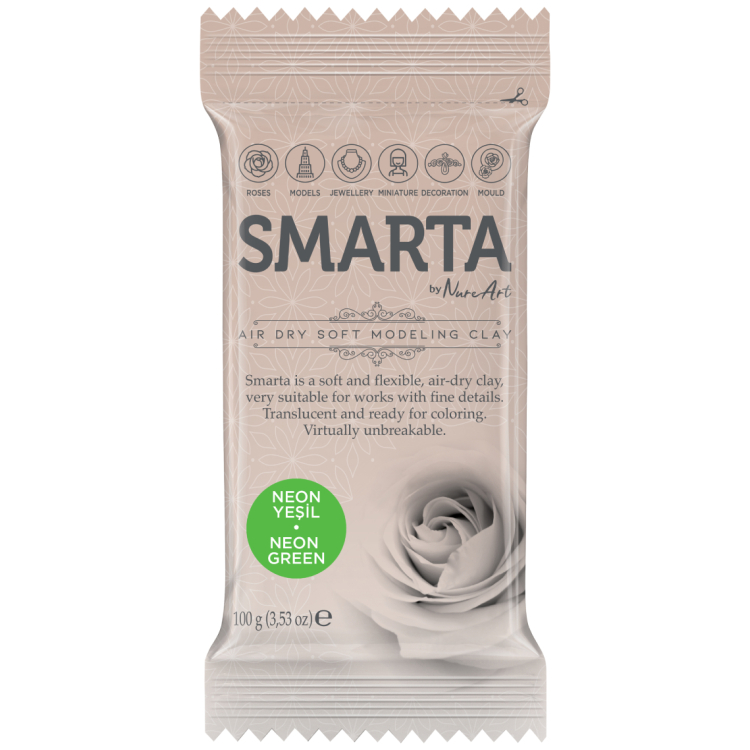 100γρ 609326 SMARTA ΑΥΤΟΞΕΡΑΙΝΌΜΕΝΟΣ ΠΗΛΌΣ 100 G - NEON GREEN 25 - Εικόνα 1