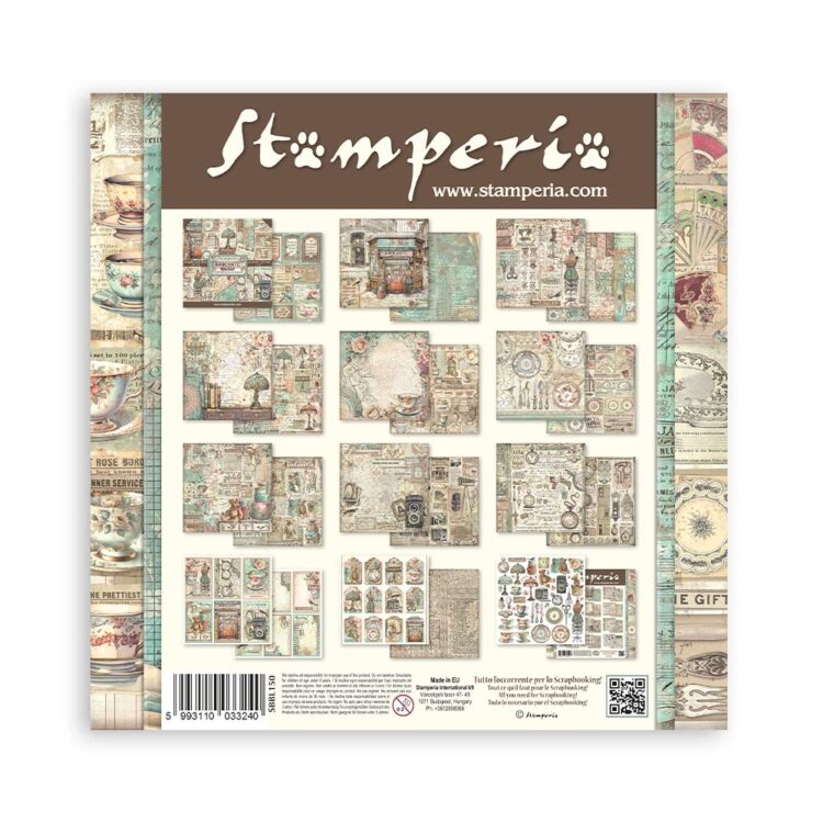 ΜΠΛΟΚ ΜΠΡΟΚΑΝΤΕ STAMPERIA 30,5/30,5 CM -SBBL150 - Εικόνα 2