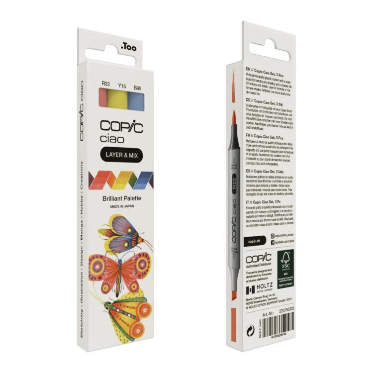 COPIC CIAO ΣΕΤ - 3 ΧΡΏΜΑΤΑ BRILLIANT ΠΑΛΈΤΑ - Εικόνα 3