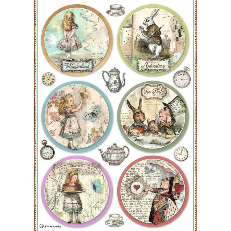 ΡΙΖΌΧΑΡΤΟ STAMPERIA ALICE DECOUPAGE A4 - DFSA4766 - Εικόνα 1