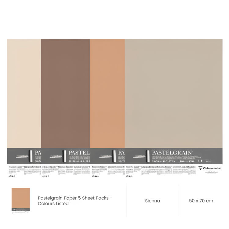 CLAIREFONTAINE ΧΑΡΤΊ ΠΑΣΤΈΛGRAIN 50/70 CM 360 G - SIENNA - Εικόνα 1