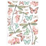 STAMPERIA DRAGONFLY DECOUPAGE ΡΥΖΟΧΑΡΤΟ A4 - DFSA4927