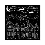 STAMPERIA CHRISTMAS MEDIA STENCIL PATTERN 18X18 CM KSTDQ-110
