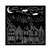 STAMPERIA CHRISTMAS MEDIA STENCIL PATTERN 18X18 CM KSTDQ-110