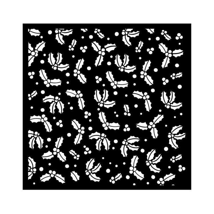 KSTDQ114 STAMPERIA CHRISTMAS MEDIA STENCIL PATTERN 18X18 CM KSTDQ-114 - Εικόνα 1