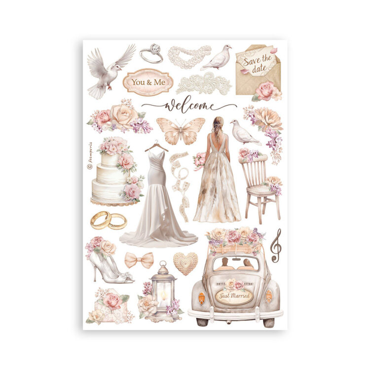STAMPERIA ROMANCE FOREVER WASHI PAD 8 ΦΎΛΛΑ A5 -SBW02 - Εικόνα 7