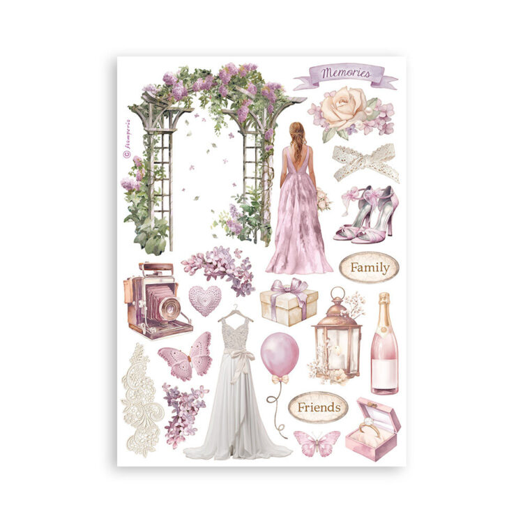 STAMPERIA ROMANCE FOREVER WASHI PAD 8 ΦΎΛΛΑ A5 -SBW02 - Εικόνα 4