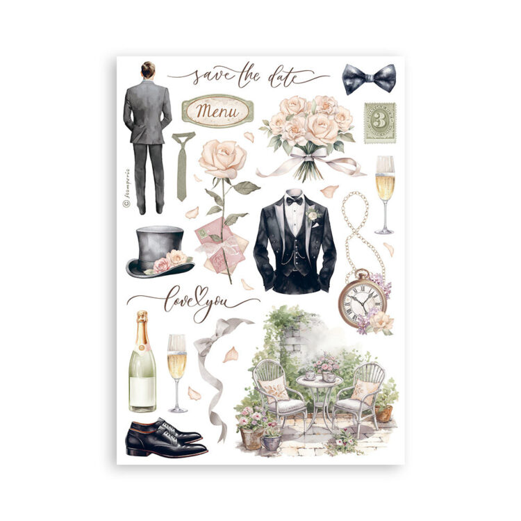 STAMPERIA ROMANCE FOREVER WASHI PAD 8 ΦΎΛΛΑ A5 -SBW02 - Εικόνα 9