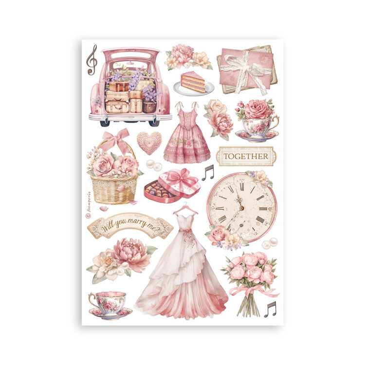 STAMPERIA ROMANCE FOREVER WASHI PAD 8 ΦΎΛΛΑ A5 -SBW02 - Εικόνα 6