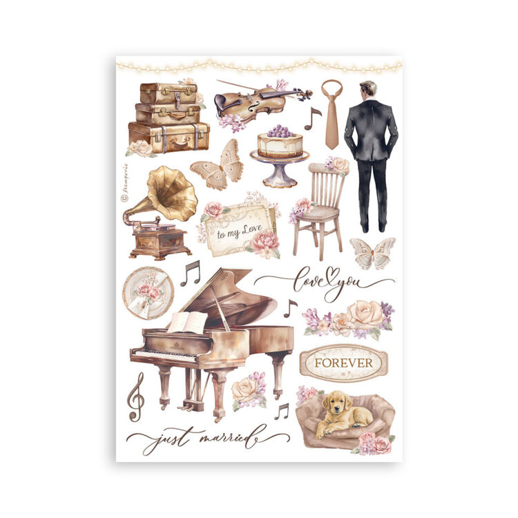 STAMPERIA ROMANCE FOREVER WASHI PAD 8 ΦΎΛΛΑ A5 -SBW02 - Εικόνα 8