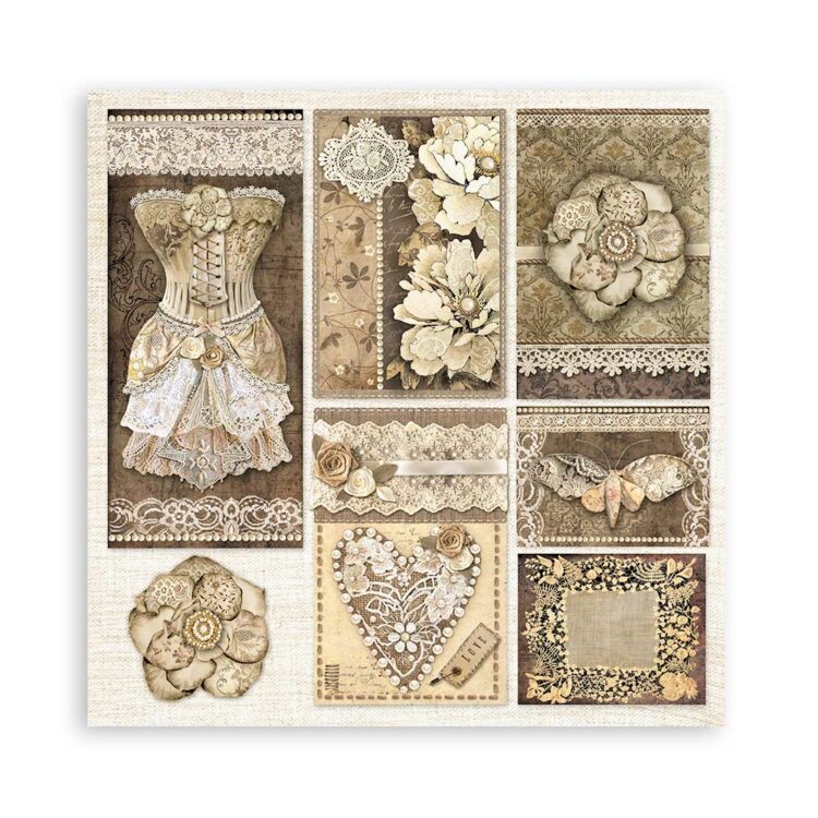 ΧΑΡΤΊ STAMPERIA OLD LACE BLOCK 20.3/20.3 CM - SBBS116 - Εικόνα 28
