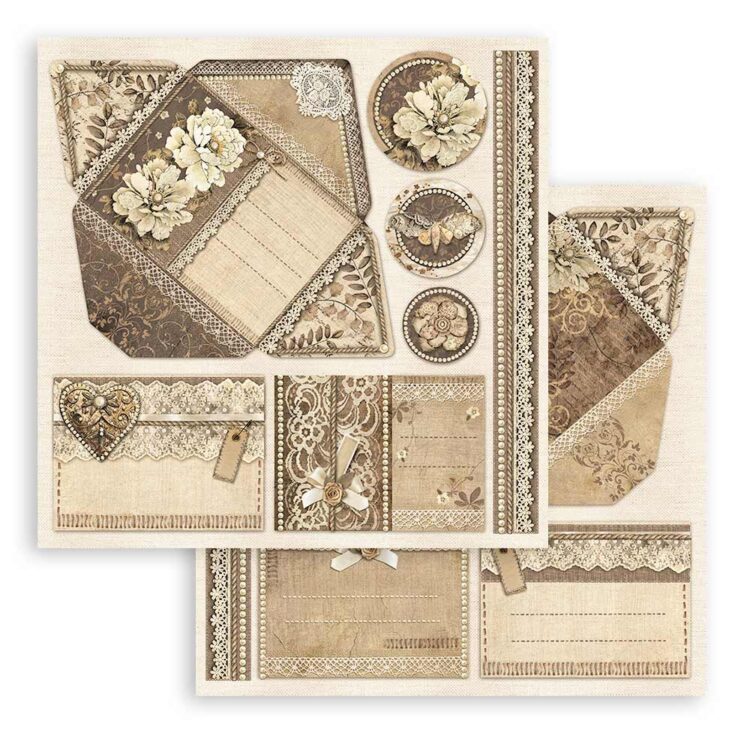 ΧΑΡΤΊ STAMPERIA OLD LACE BLOCK 20.3/20.3 CM - SBBS116 - Εικόνα 17