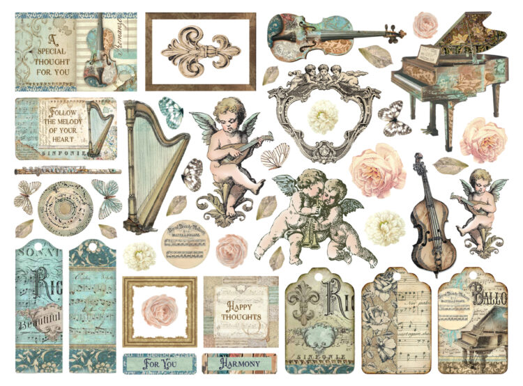 STAMPERIA MUSIC DIE CUTS 46 ΤΕΜ. DFLDC108 - Εικόνα 2