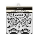 ΠΡΌΤΥΠΟ ΣΤΈΝΣΙΛ STAMPERIA MUSIC MEDIA 18 X 18 CM - KSTDQ119 - Εικόνα 2