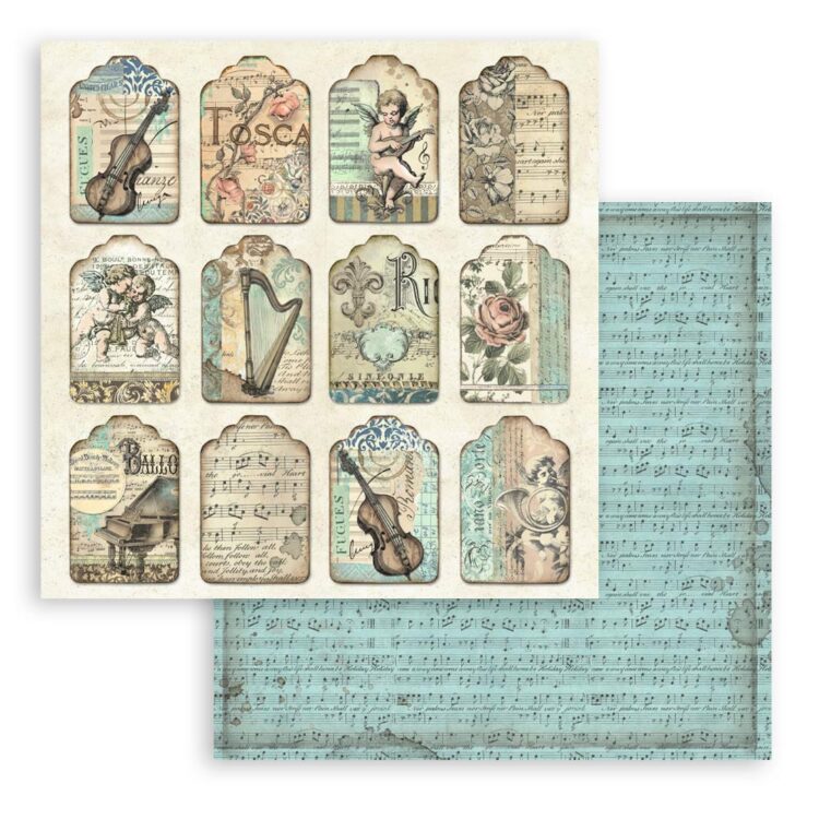 ΜΠΛΟΚ ΧΑΡΤΙΟΎ STAMPERIA MUSIC 20.3/20.3 CM - SBBS118 - Εικόνα 9