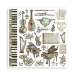 ΜΠΛΟΚ ΧΑΡΤΙΟΎ STAMPERIA MUSIC 20.3/20.3 CM - SBBS118 - Εικόνα 3