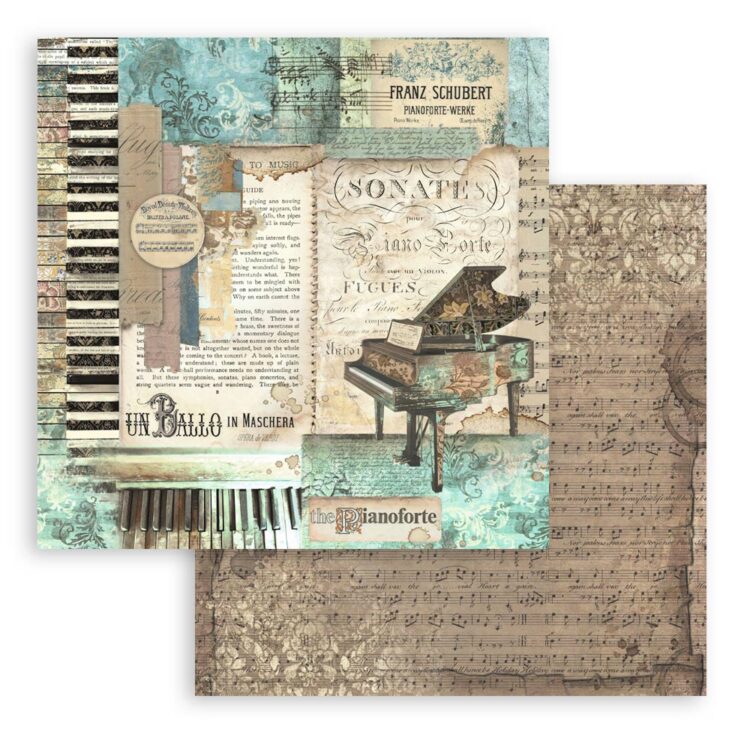 ΜΠΛΟΚ ΧΑΡΤΙΟΎ STAMPERIA MUSIC 20.3/20.3 CM - SBBS118 - Εικόνα 30