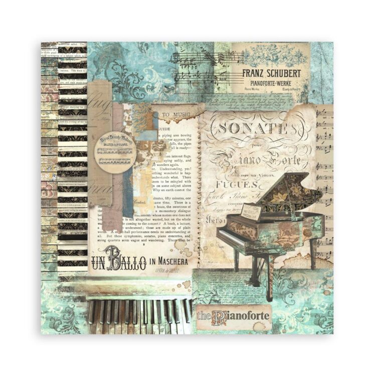 ΜΠΛΟΚ ΧΑΡΤΙΟΎ STAMPERIA MUSIC 20.3/20.3 CM - SBBS118 - Εικόνα 29