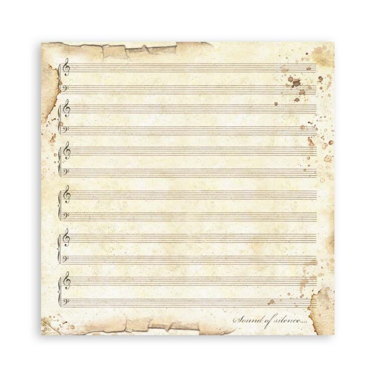 ΜΠΛΟΚ ΧΑΡΤΙΟΎ STAMPERIA MUSIC 20.3/20.3 CM - SBBS118 - Εικόνα 25