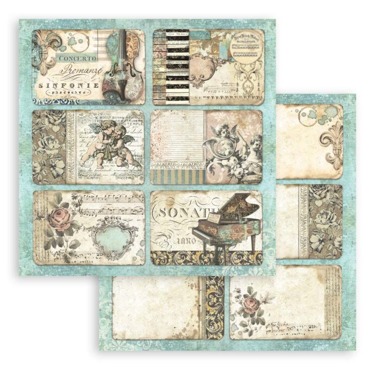 ΜΠΛΟΚ ΧΑΡΤΙΟΎ STAMPERIA MUSIC 20.3/20.3 CM - SBBS118 - Εικόνα 24
