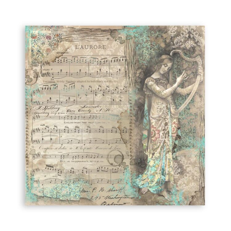 ΜΠΛΟΚ ΧΑΡΤΙΟΎ STAMPERIA MUSIC 20.3/20.3 CM - SBBS118 - Εικόνα 20