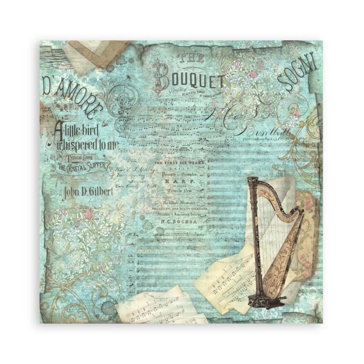 ΜΠΛΟΚ ΧΑΡΤΙΟΎ STAMPERIA MUSIC 20.3/20.3 CM - SBBS118 - Εικόνα 17