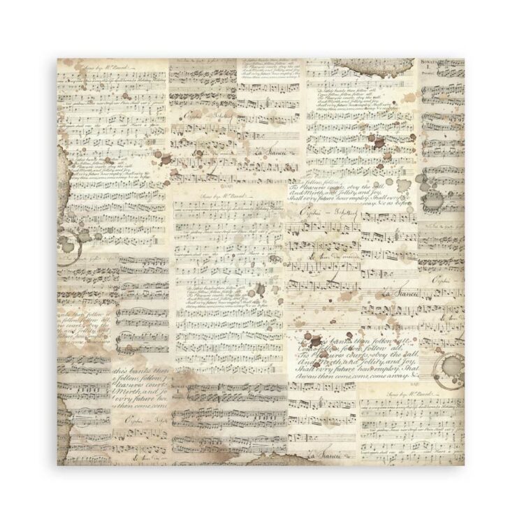 ΜΠΛΟΚ ΧΑΡΤΙΟΎ STAMPERIA MUSIC 20.3/20.3 CM - SBBS118 - Εικόνα 16
