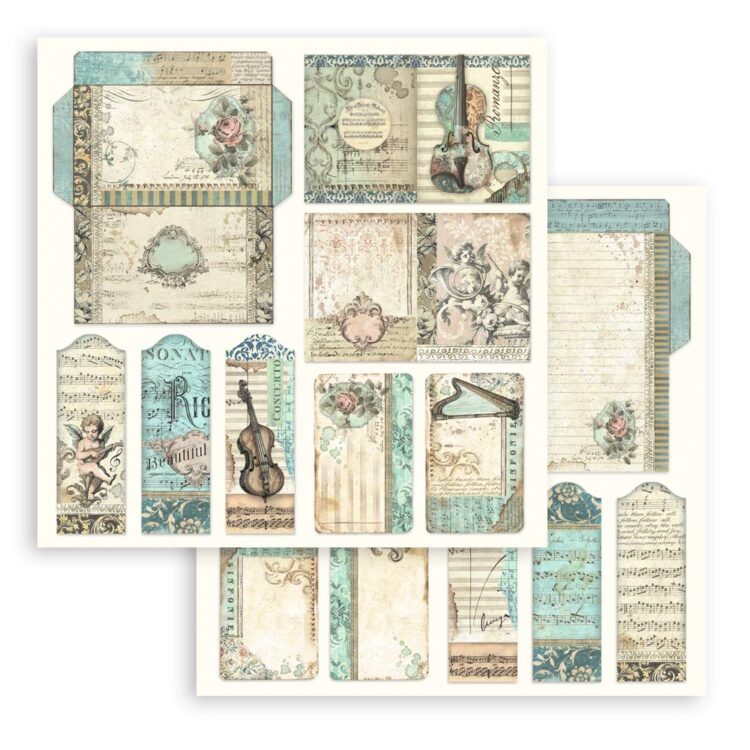 ΜΠΛΟΚ ΧΑΡΤΙΟΎ STAMPERIA MUSIC 20.3/20.3 CM - SBBS118 - Εικόνα 15