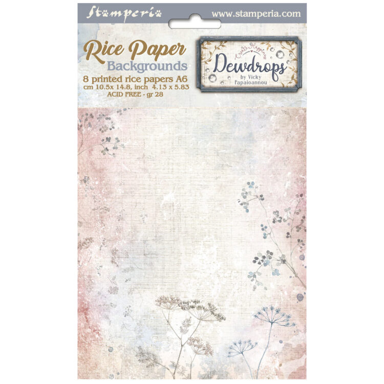full_DFSAK6034_1 STAMPERIA DEWDROPS DECOUPAGE ΧΑΡΤΊ 8ΤΜΧ. A6 DFSAK6034 - Εικόνα 1