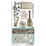 STAMPERIA MUSIC PAPER-OUTS DOUBLE FACE - SBBCT05