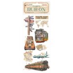ΤΑ ΑΥΤΟΚΌΛΛΗΤΑ STAMPERIA ART OF TRAVELLING ΤΡΊΒΟΝΤΑΙ 10,16/21,6CM - DFLRB131