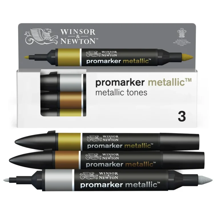 139718 ΣΕΤ W&N PROMARKER 3 CV ΜΕΤΑΛΛΙΚΟ - Εικόνα 1