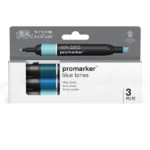 W&N PROMARKER ΣΕΤ 3 ΧΡΩΜΑΤΩΝ ΜΠΛΕ ΑΠΟΧΡΏΣΕΙΣ