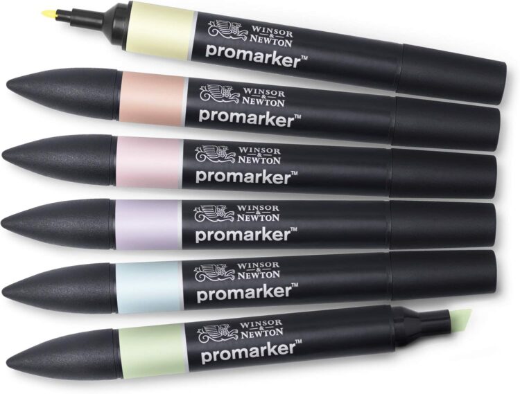 W&N PROMARKER ΣΕΤ 6 ΧΡΩΜΑΤΩΝ ΠΑΣΤΈΛ ΤΌΝΩΝ - Εικόνα 3