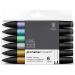 ΣΕΤ W&N PROMARKER 6 CV ΜΕΤΑΛΛΙΚΟ