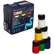 DECOLA ΑΚΡΥΛΙΚΌ ΧΡΏΜΑ ΓΙΑ ΓΥΑΛΊ ΚΑΙ ΚΕΡΑΜΙΚΆ 5X20ML + ΔΙΑΛΥΤΙΚΌ